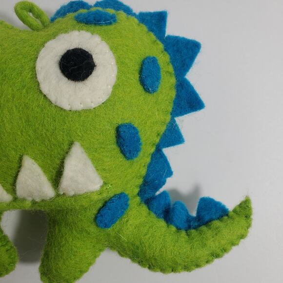 Monster Dinosaur Tooth Fairy Pillow Pouch Unisex Wool 6.5"x7.5" - Picture 10 of 10